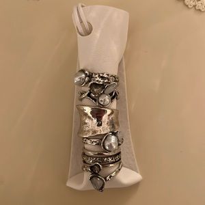 Free People 6 Pack Silver Rings